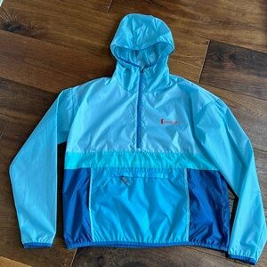 Cotopaxi Blue and Aqua Windbreaker